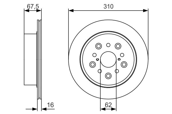 Brake Disc 0 986 479 R25