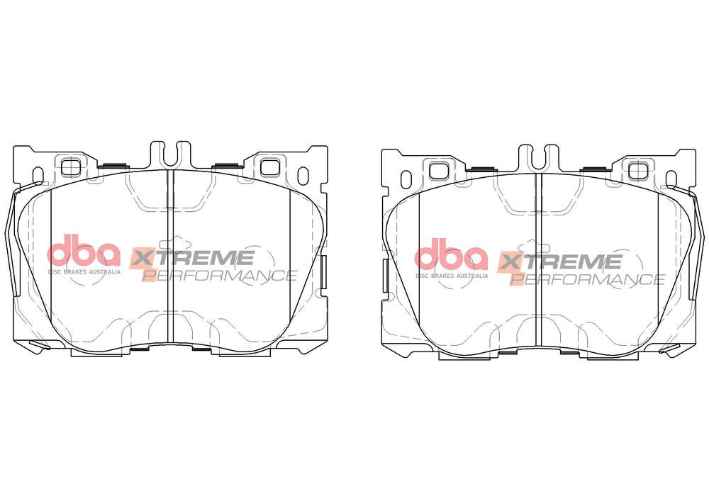 DBA XP XTREME PERFORMANCE BRAKE PADS [  Mercedes-Benz C450 AMG / E450 / GLC250 / GLC450 AMG XP ORT X253 2015 - On F ] - TecDoc Only
