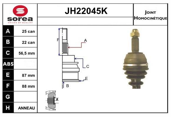 KIT CV JOINT AVEC KR078 - ESCORT