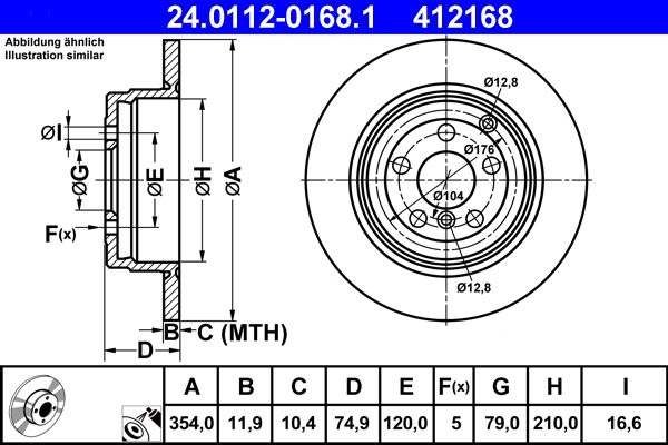 Brake Disc 24.0112-0168.1