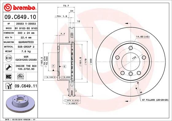 Brake Disc 09.C649.11