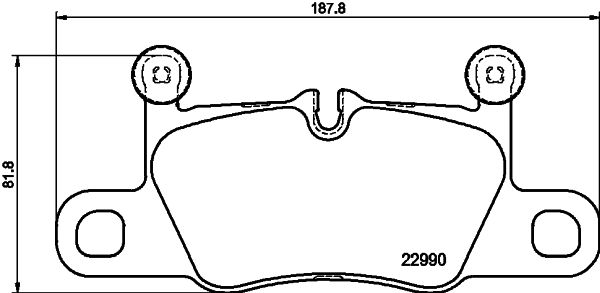 Комплект тормозных колодок, дисковый тормоз 8DB 355 039-821