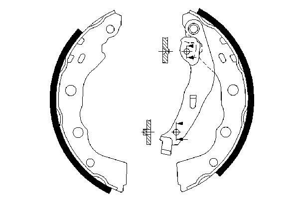 Brake Shoe Set 0 986 487 577