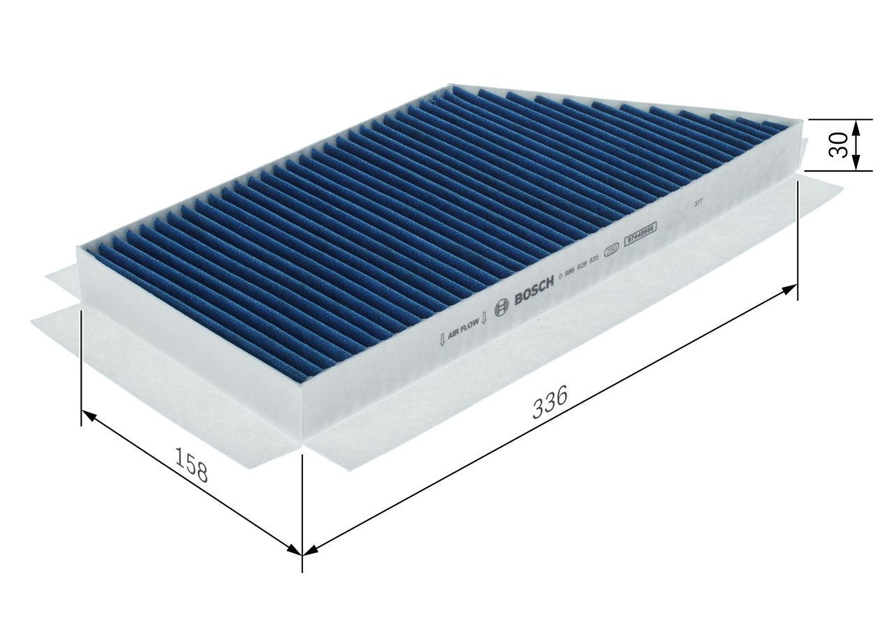 BOSCH 0 986 628 635 - Filter, Innenraumluft FILTER+pro