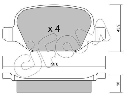 Brake Pad Set, disc brake 822-324-1