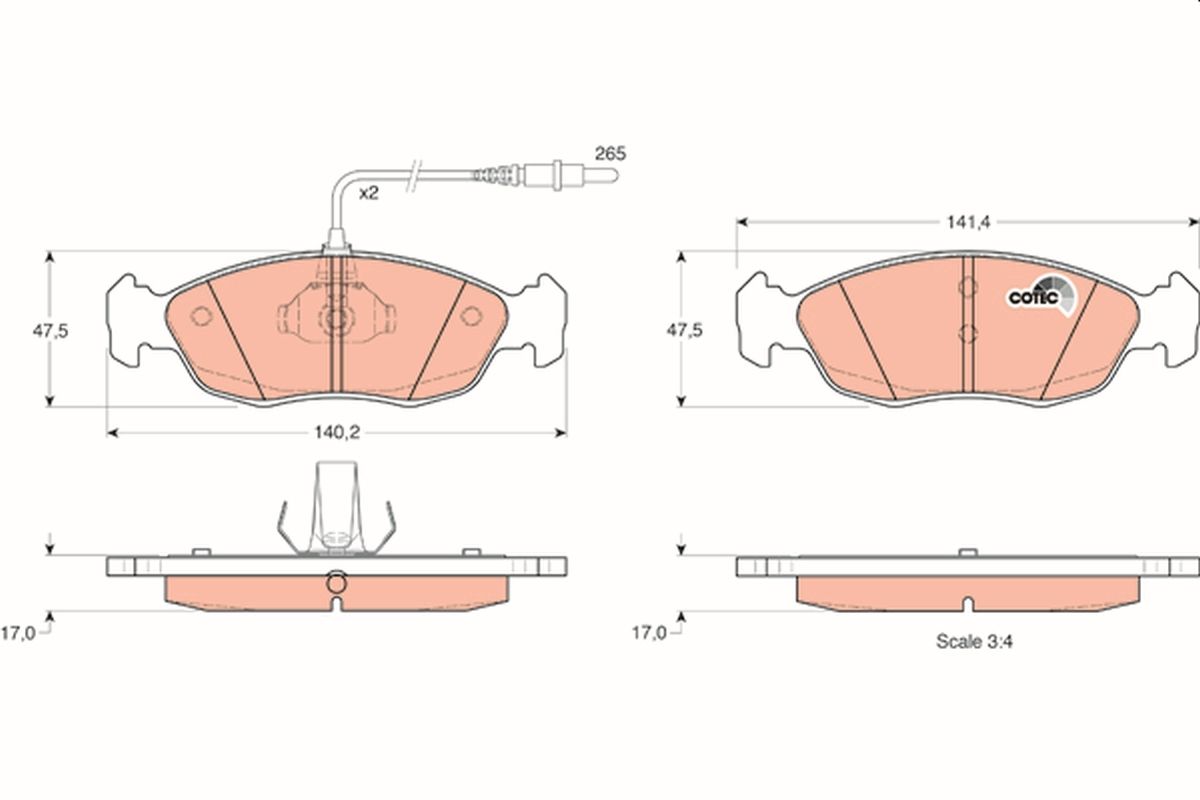 Brake Pad Set, disc brake GDB1104