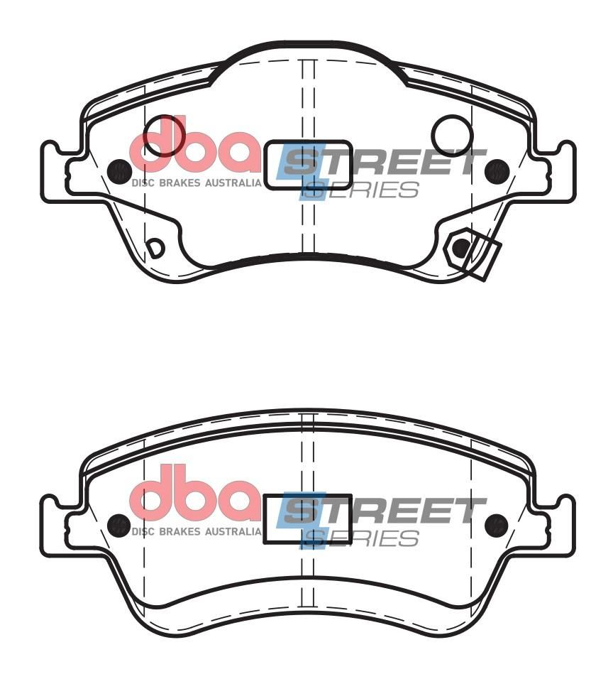 DBA SS STREET SERIES BRAKE PADS [ Toyota Auris 2006 - On F ] - TecDoc Only