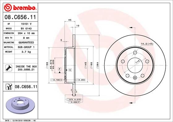 Brake Disc 08.C656.11