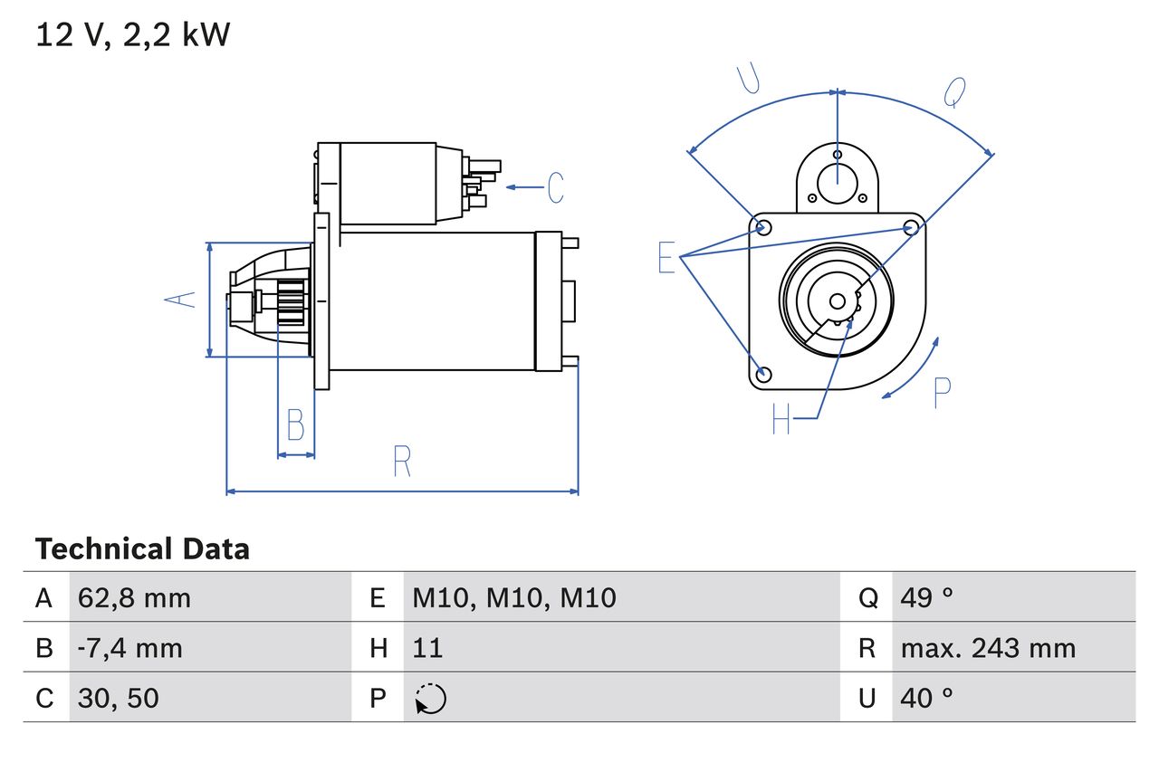 BOSCH 0 986 023 380 Starter