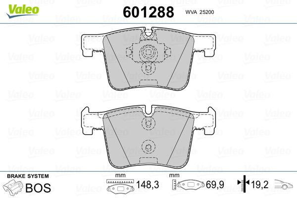 Brake Pad Set, disc brake 601288