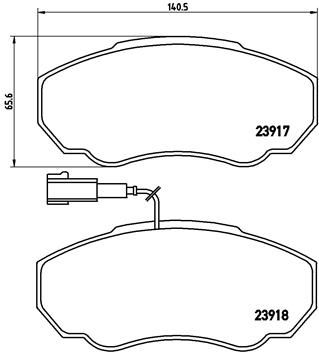 Brake Pad Set, disc brake P 23 091