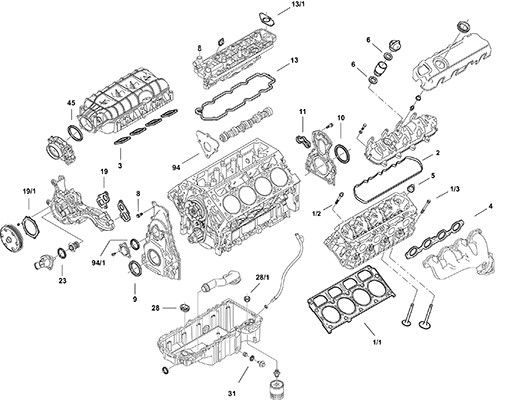 Dichtungsvollsatz, Motor
