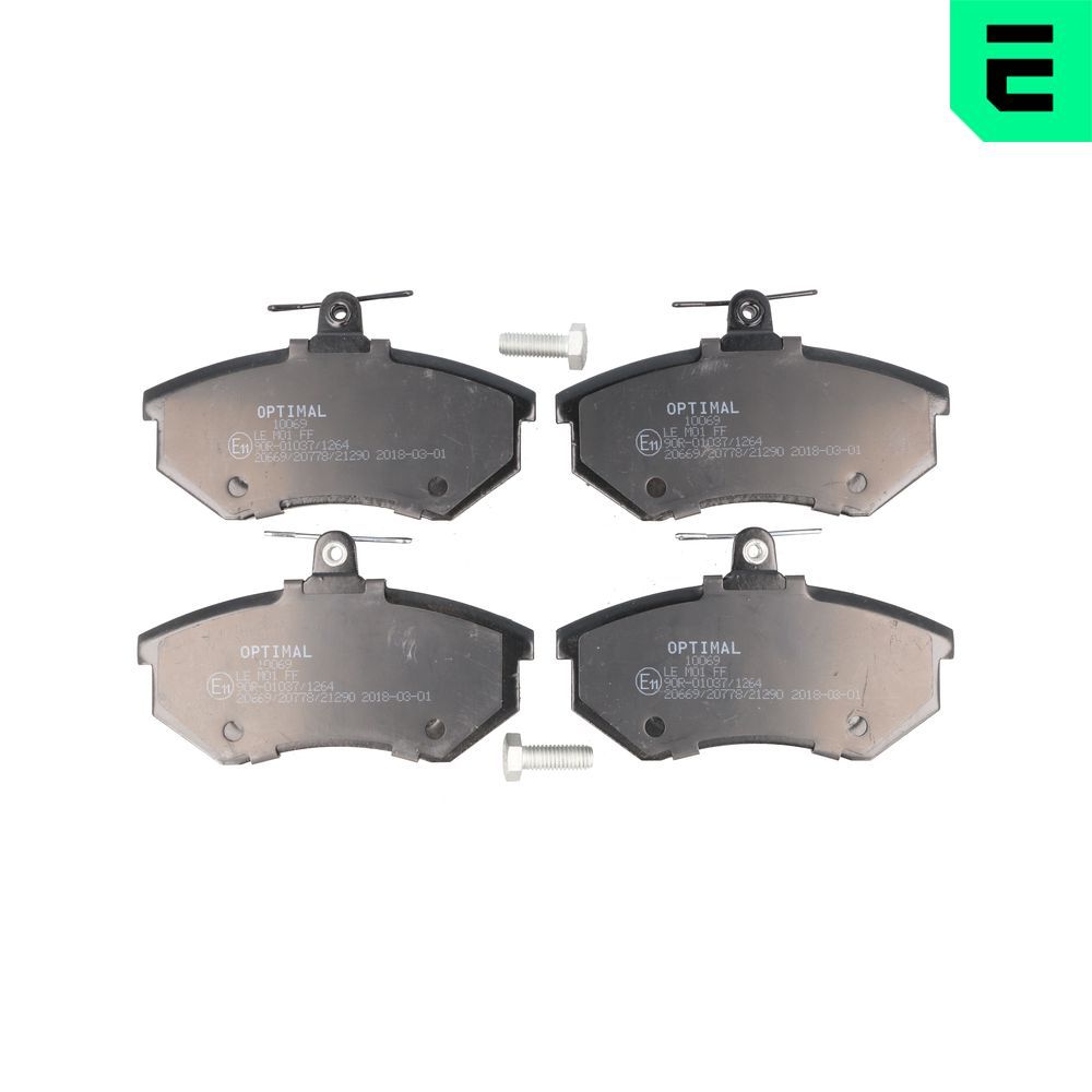 OPTIMAL BP-10069 - Bremsbelagsatz, Scheibenbremse