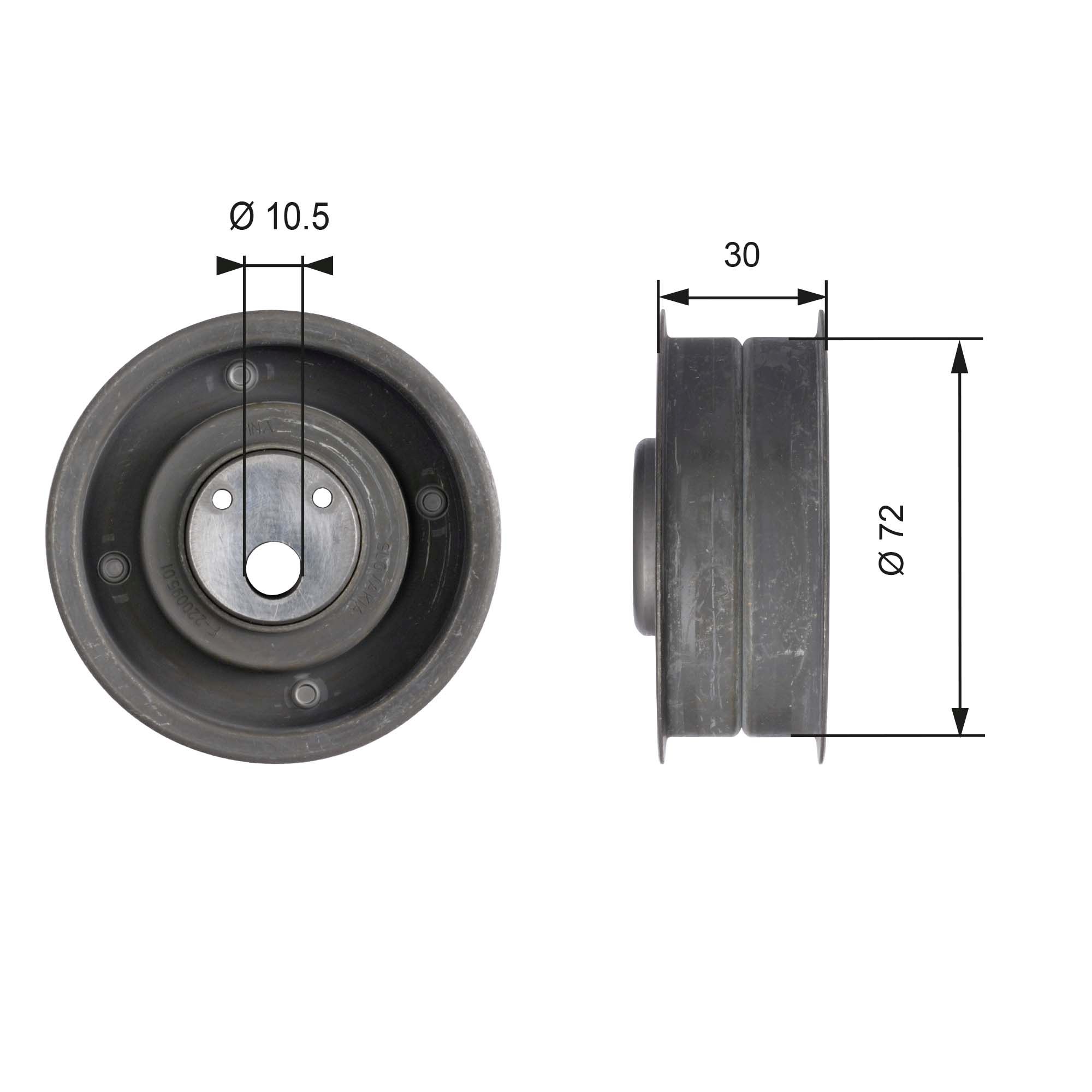 Tensioner Pulley, timing belt T41080