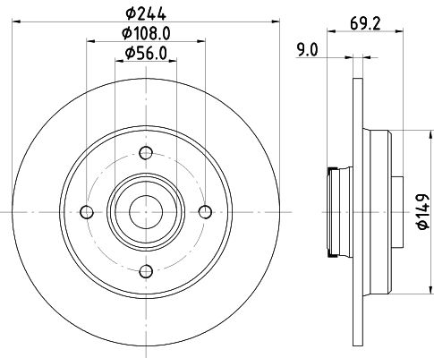 Brake Disc 8DD 355 132-161