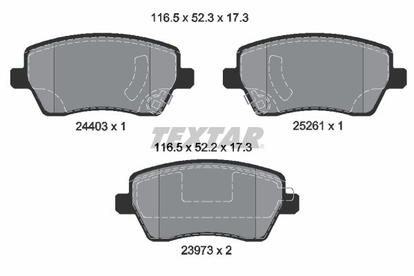 Brake Pad Set, disc brake 2440301