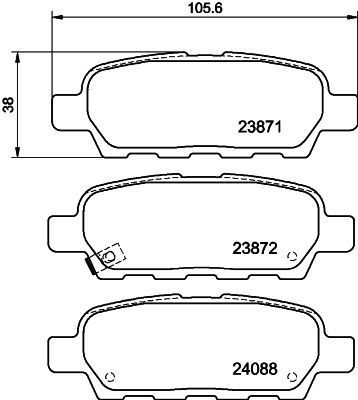 Brake Pad Set, disc brake 8DB 355 010-241