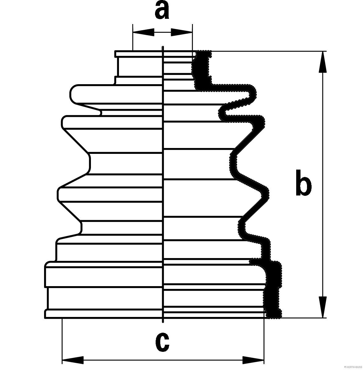 Faltenbalgsatz, Antriebswelle Faltenbalgsatz, Antriebswelle