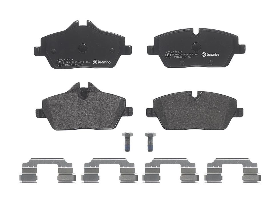 BREMBO P 06 034 - Bremsbelagsatz, Scheibenbremse PRIME LINE