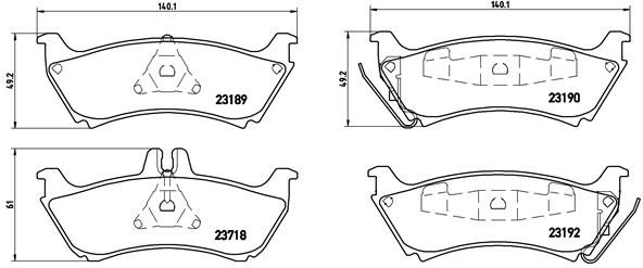 Brake Pad Set, disc brake P 50 044