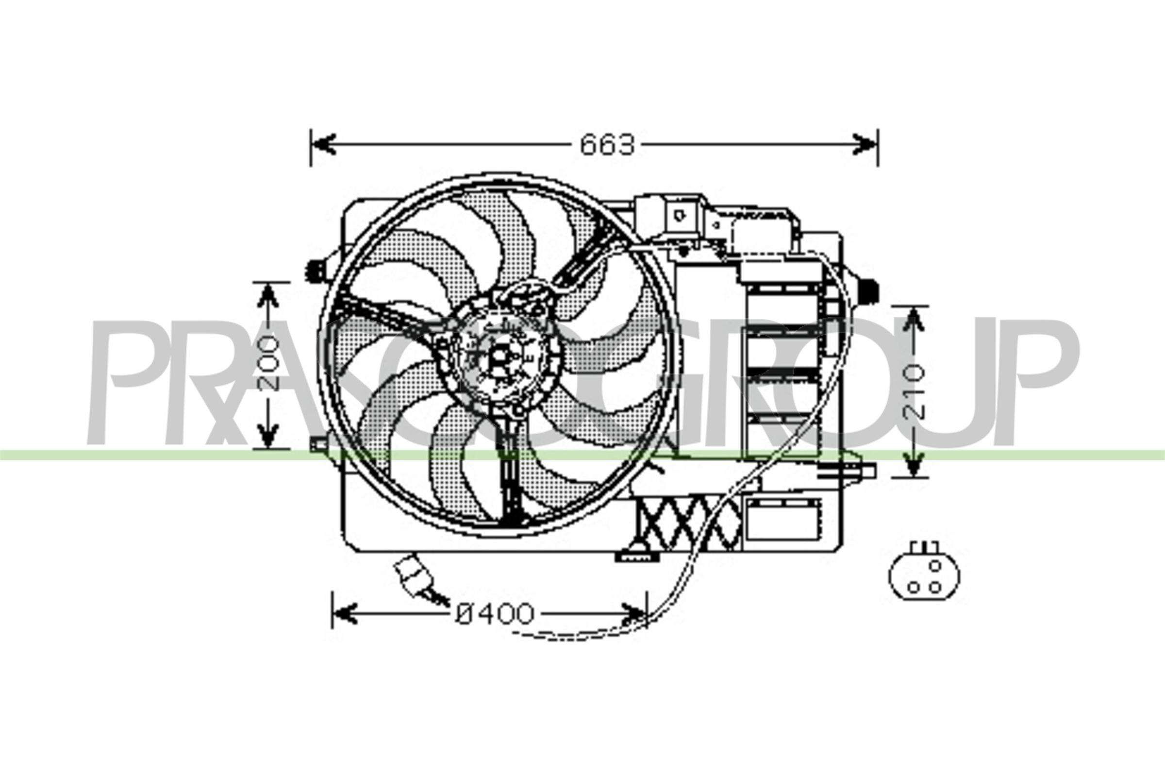 MN304F002 PRASCO AQ ventilátor, motorhűtés