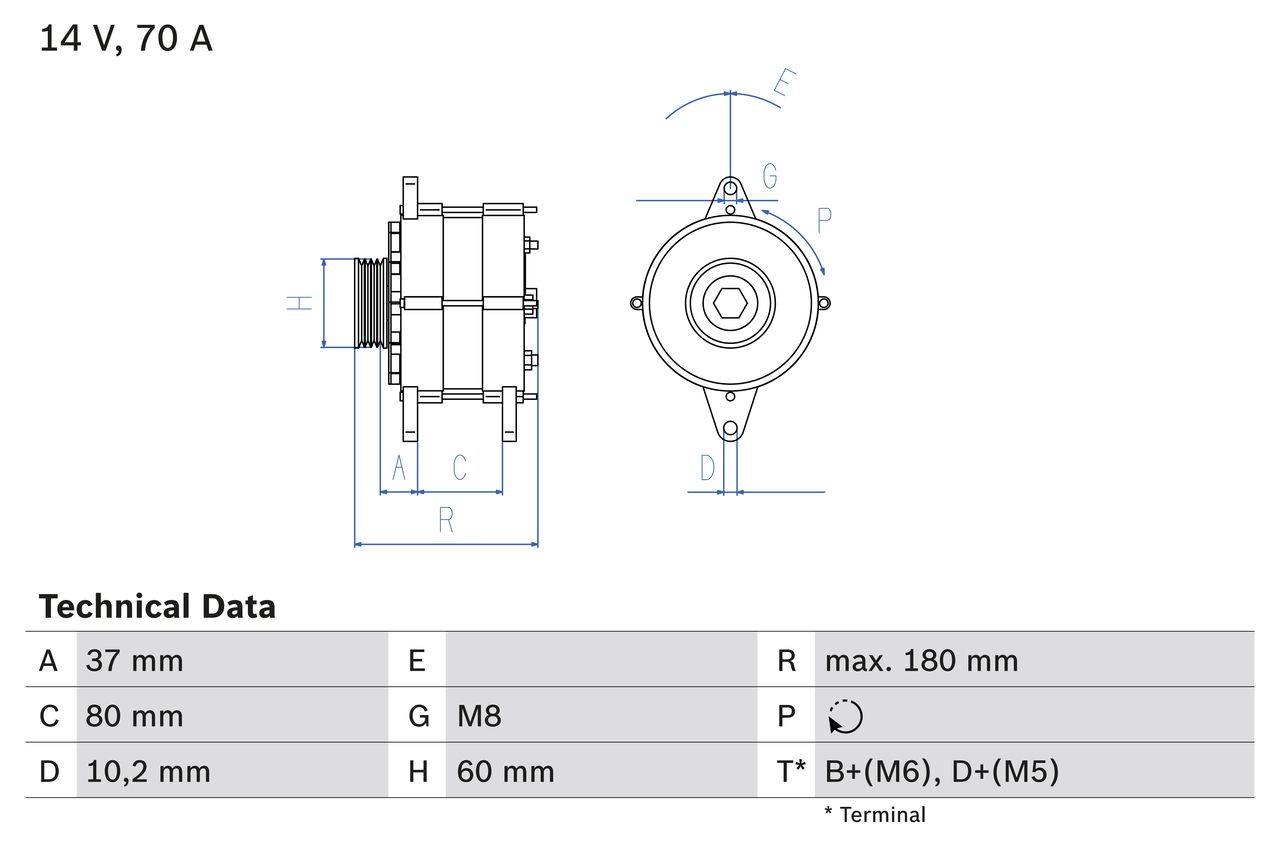 Alternator 0 986 038 401