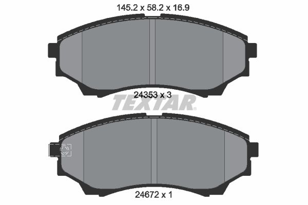 Brake Pad Set, disc brake 2435301