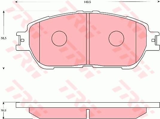 TRW BRAKE PAD SET, DISC BRAKE - TecDoc Only