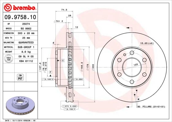 Brake Disc 09.9758.10