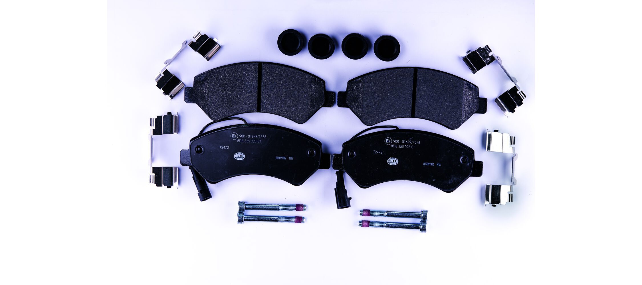 HELLA 8DB 355 023-011 - Bremsbelagsatz, Scheibenbremse