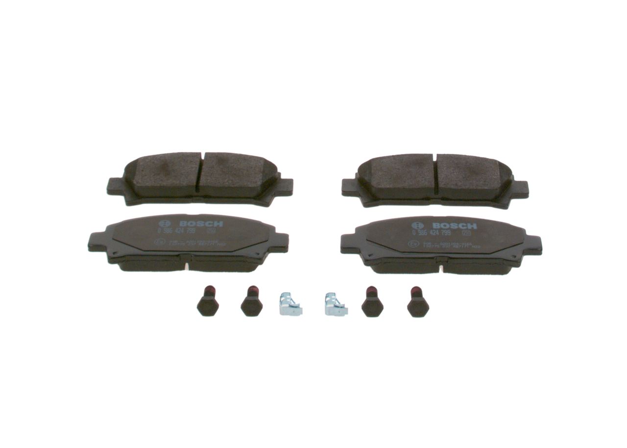 BOSCH 0 986 424 799 - Bremsbelagsatz, Scheibenbremse