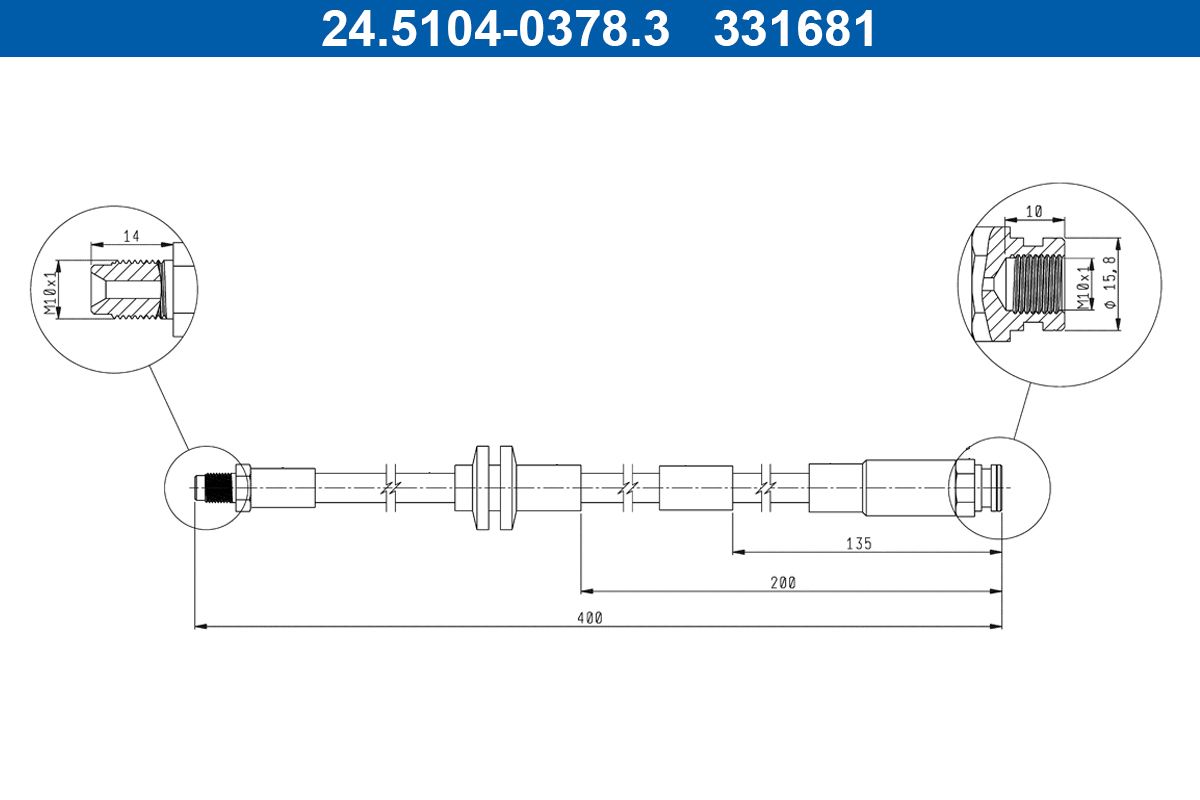 Brake Hose 24.5104-0378.3