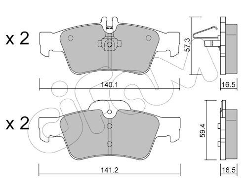 Bremsbelagsatz, Scheibenbremse