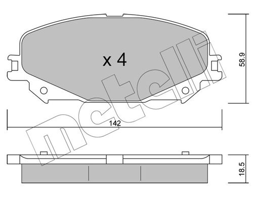 Brake Pad Set, disc brake 22-1176-0