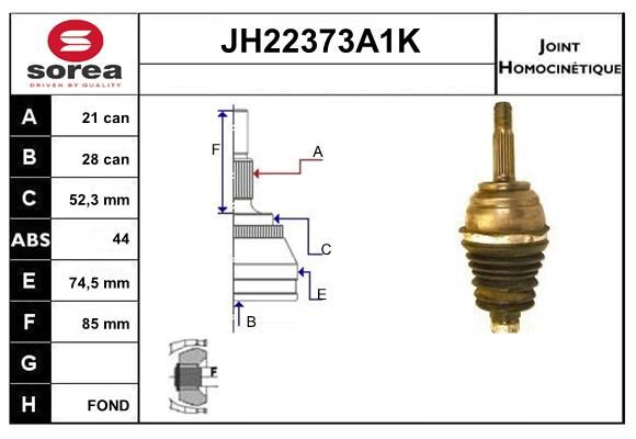 KIT CV JOINT AVEC KR064 - CLIO II