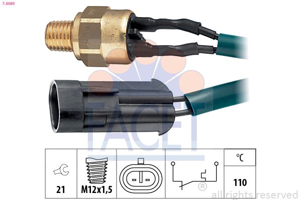 Temperaturschalter, Kühlmittelwarnlampe