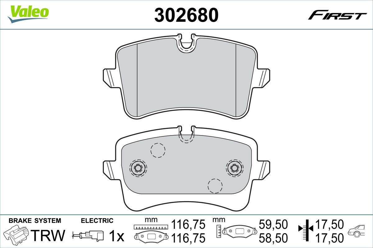 Brake Pad Set, disc brake 302680