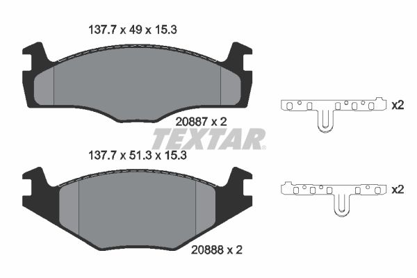 Brake Pad Set, disc brake 2088707