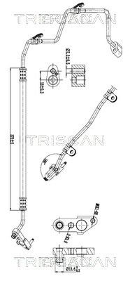 TRISCAN 9010 23001 - Hochdruck-/Niederdruckleitung, Klimaanlage