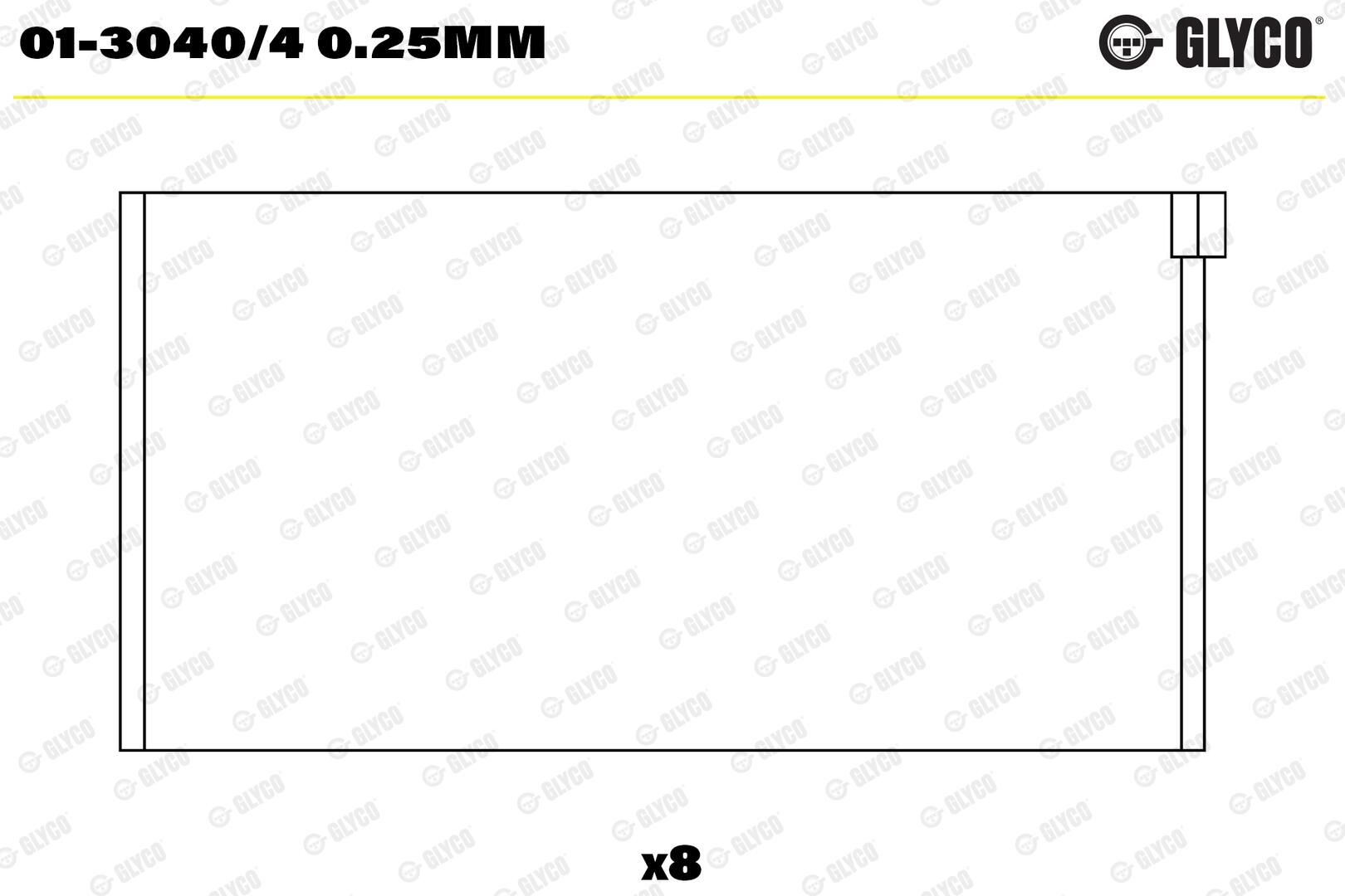 GLYCO 01-3040/4 0.25mm - Pleuellager