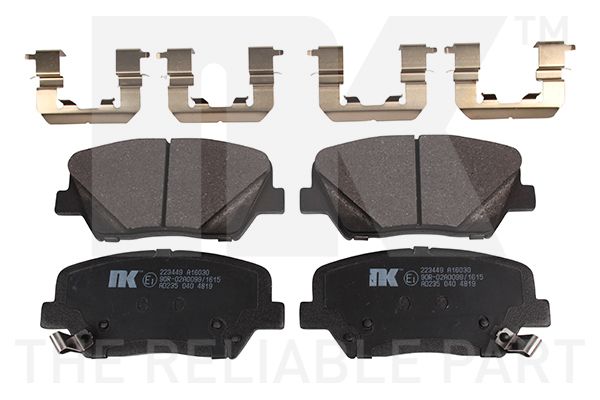 Bremsbelagsatz, Scheibenbremse