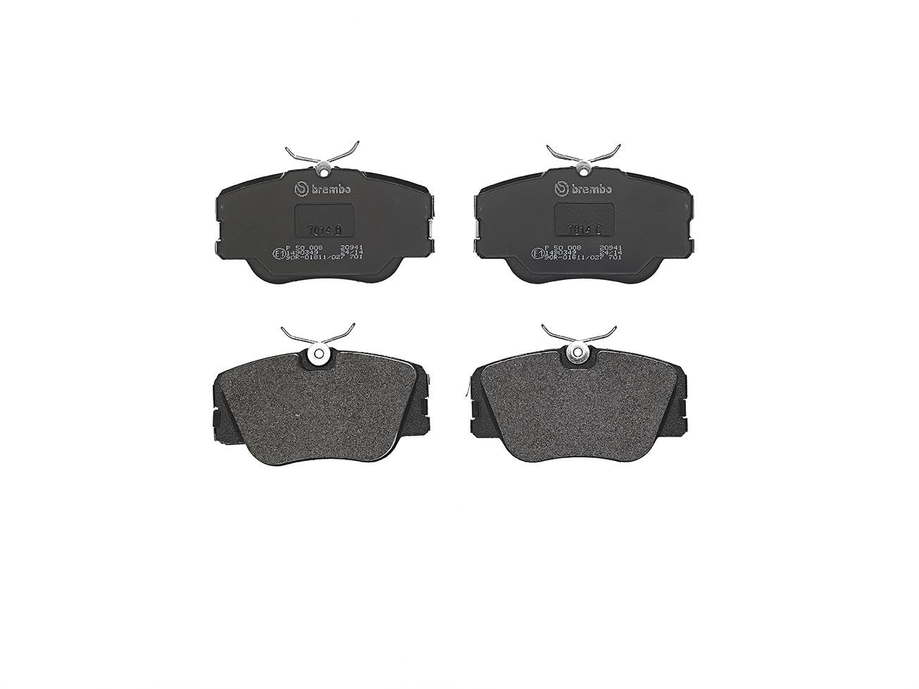 BREMBO P 50 008 - Bremsbelagsatz, Scheibenbremse PRIME LINE