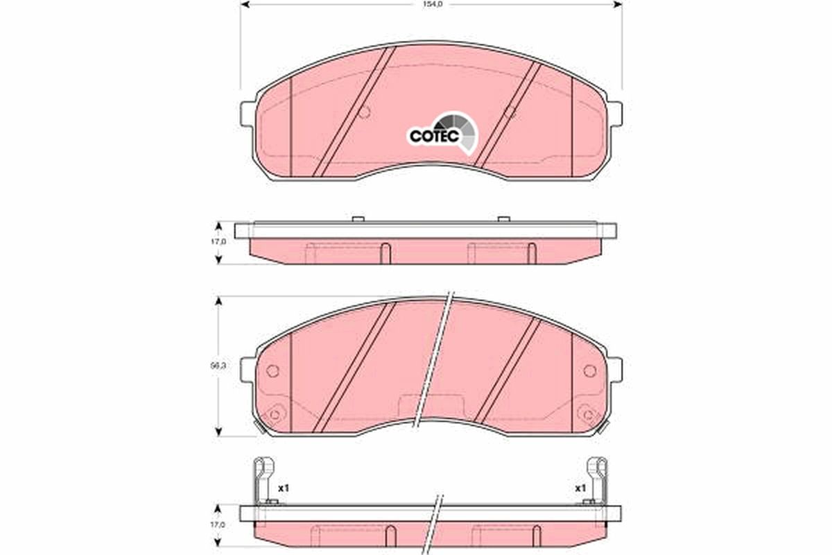 Brake Pad Set, disc brake GDB3301