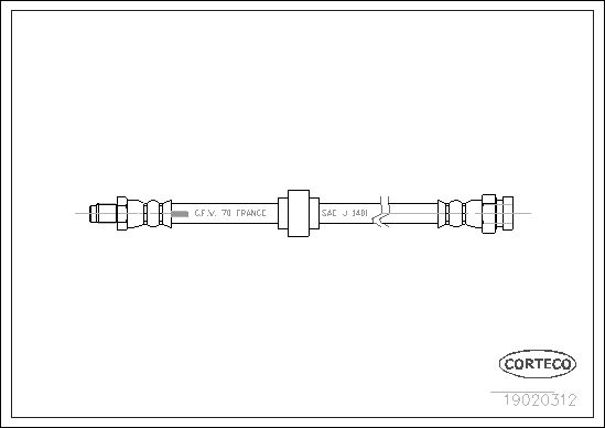 FLEXIBLE DE FREIN CITROEN BX  0705