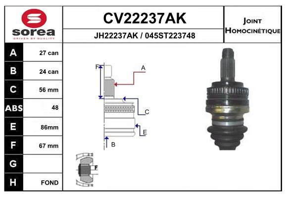 Gelenksatz, Antriebswelle