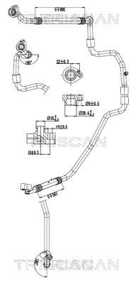 TRISCAN 9010 29092 - Hochdruck-/Niederdruckleitung, Klimaanlage