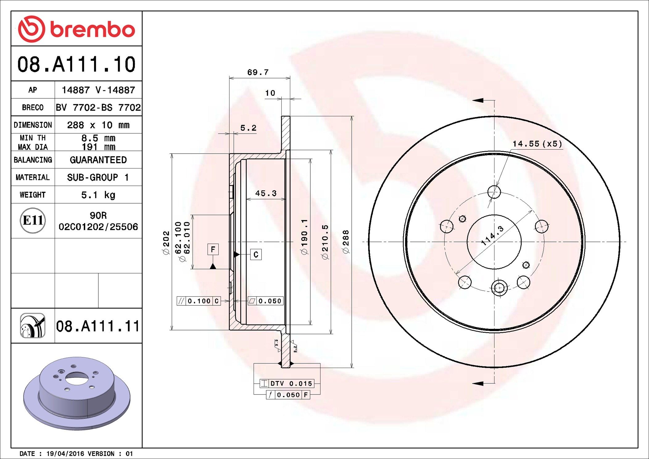 TOYOTA KLUGER MCU28R 03-07 (RR) - TecDoc 1