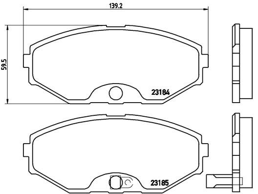 Brake Pad Set, disc brake P 56 045