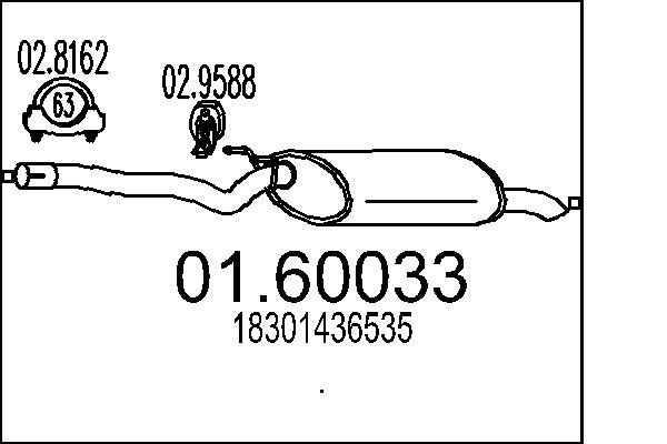 01.60033 MTS hátsó hangtompító