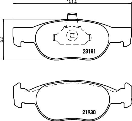 Brake Pad Set, disc brake 8DB 355 008-431